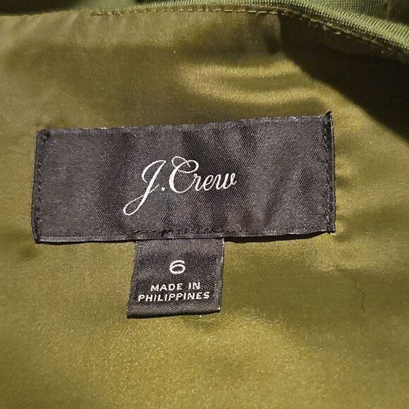 J. CREW Green Ponte Fit & Flare Sheath Dress - Size 6 - Picture 9 of 9